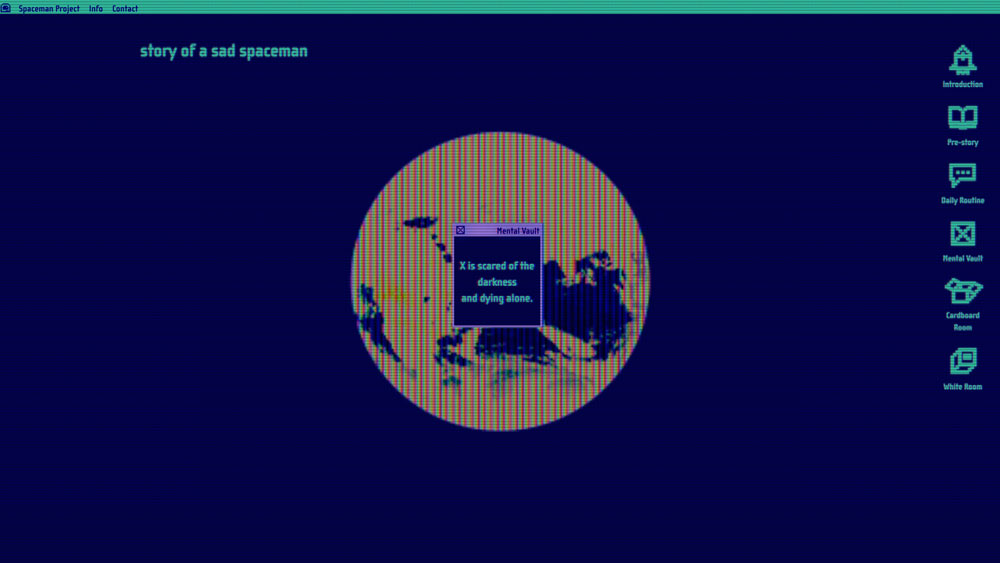 SCREENSHOT OF THE SPACEMAN WEBSITE